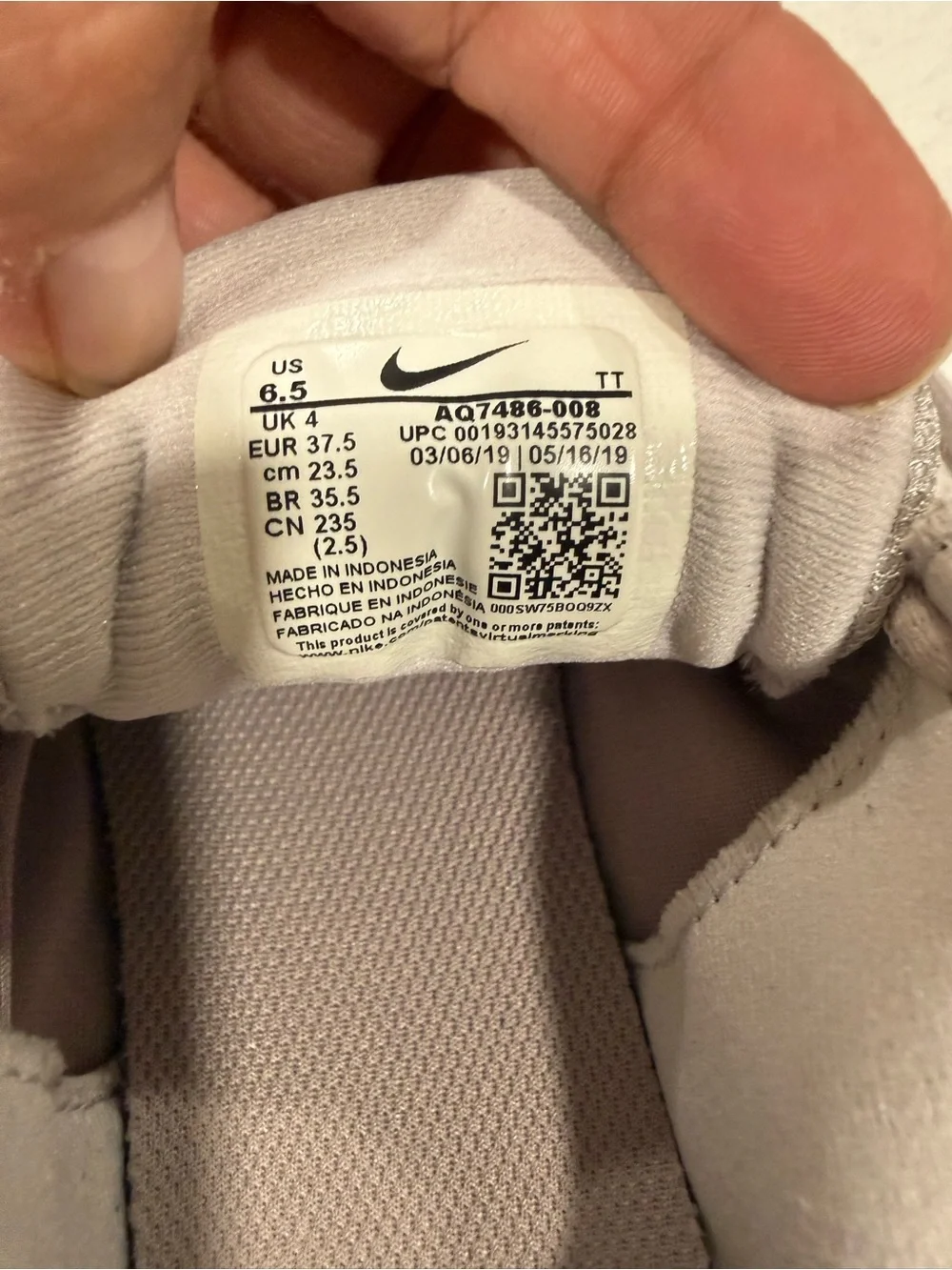 Nike Women’s Mesh Trainer - Light Gray with Pink and Brown Accents